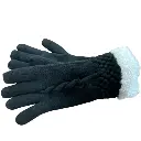 Glove Ladies' Cable Knit Black White.webp