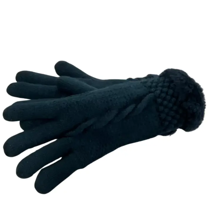 Glove Ladies' Cable Knit Black.webp