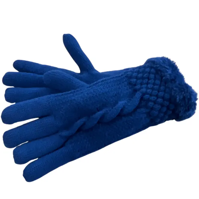 Glove Ladies' Cable Knit Blue.webp