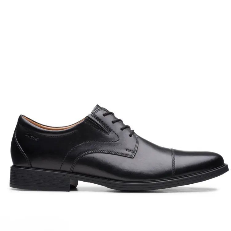 Clarks Whiddon Cap Black 52912 Men's Dress Shoe