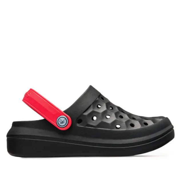 Joybees Kids Varsity Clog Solid Black/Red