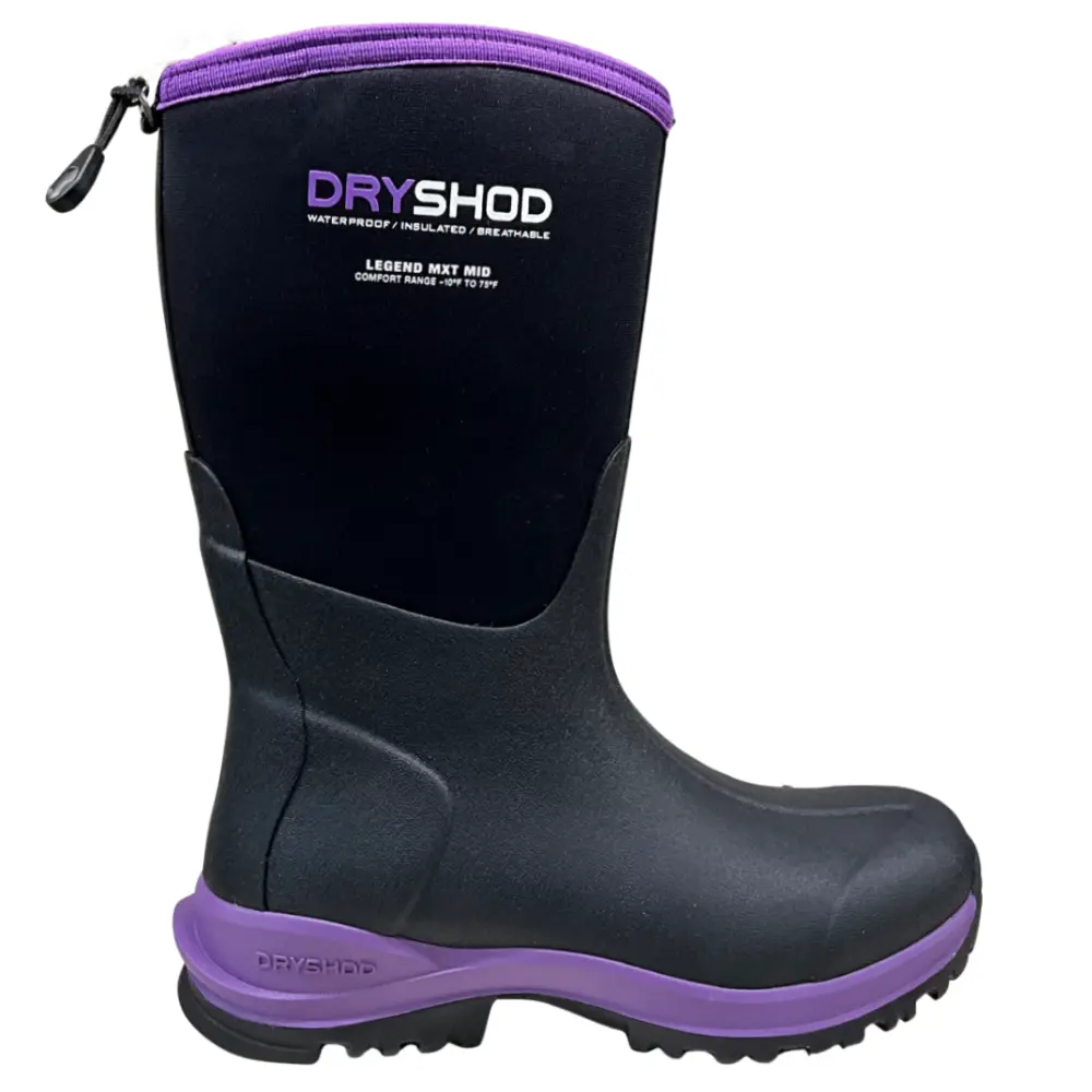 Dryshod Women's Legend MXT Mid Black/Purple