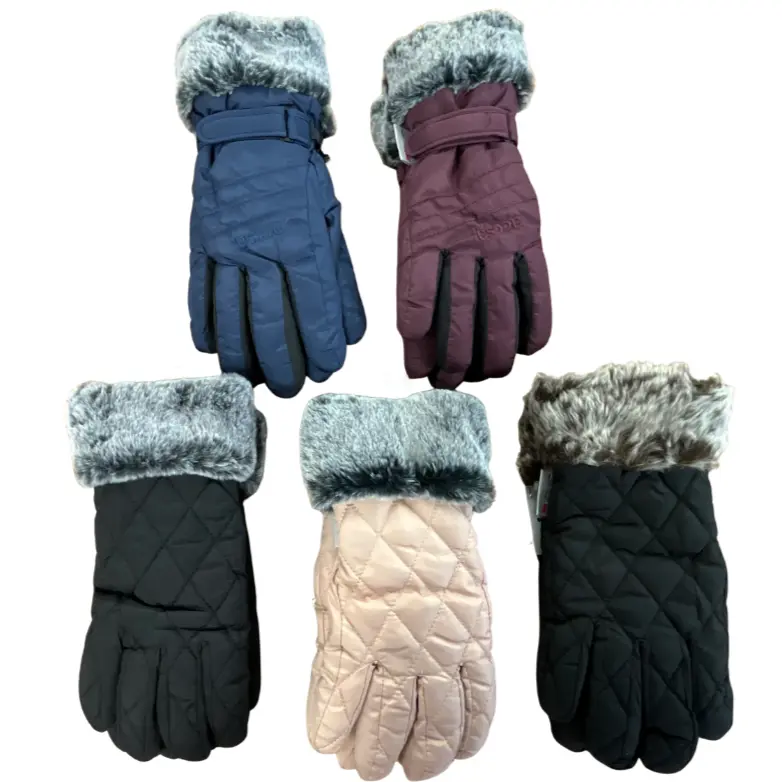 Weaver's Apparel Ladies' Glove with Faux Fur Cuff Assorted Colors
