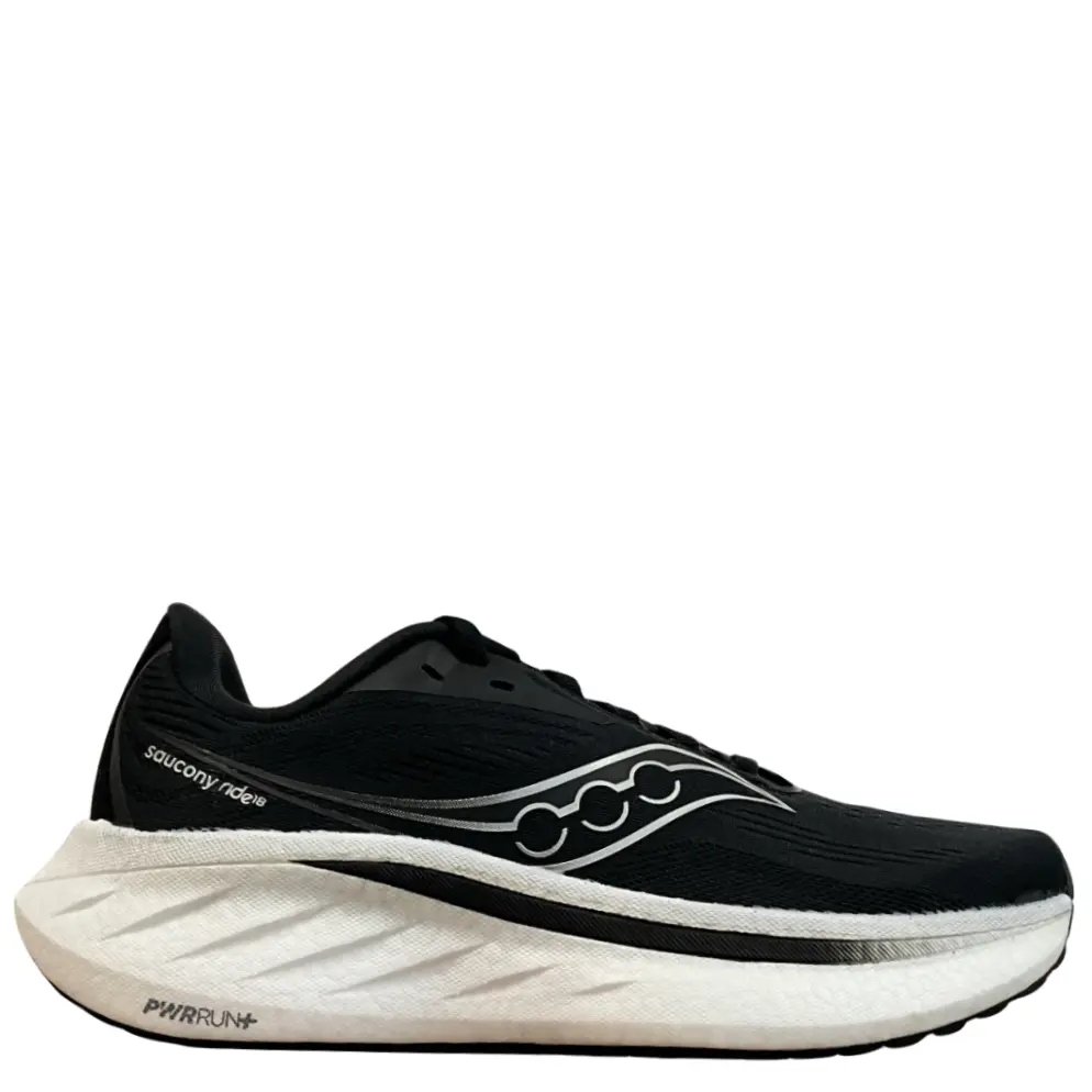 Saucony Ride 18 Women’s 11000-100/11001-100 Black/White Discontinued