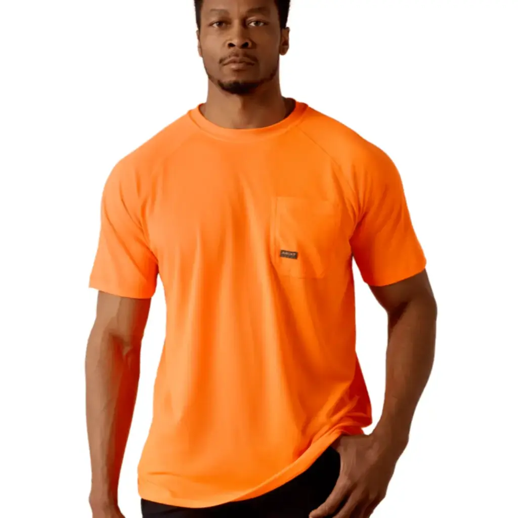 Ariat MNS Rebar Heat Fighter T-Shirt NEON ORANGE 10031040