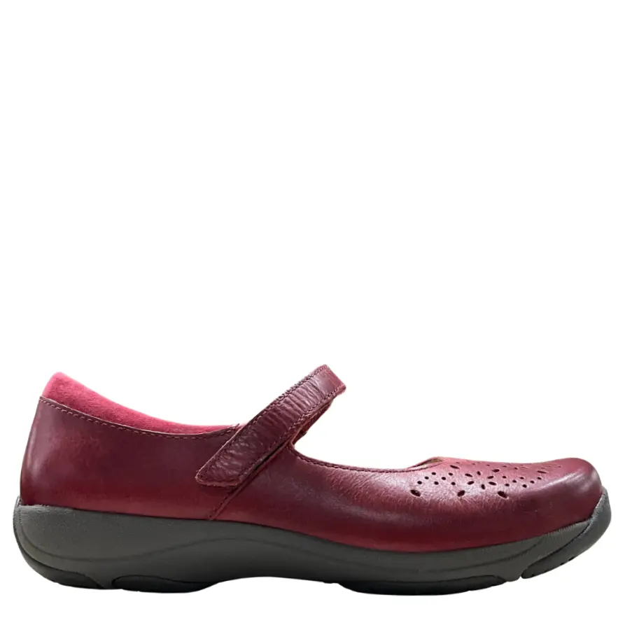 Dansko Stacy Waxy Red Burnished Women's Mary Jane Shoe