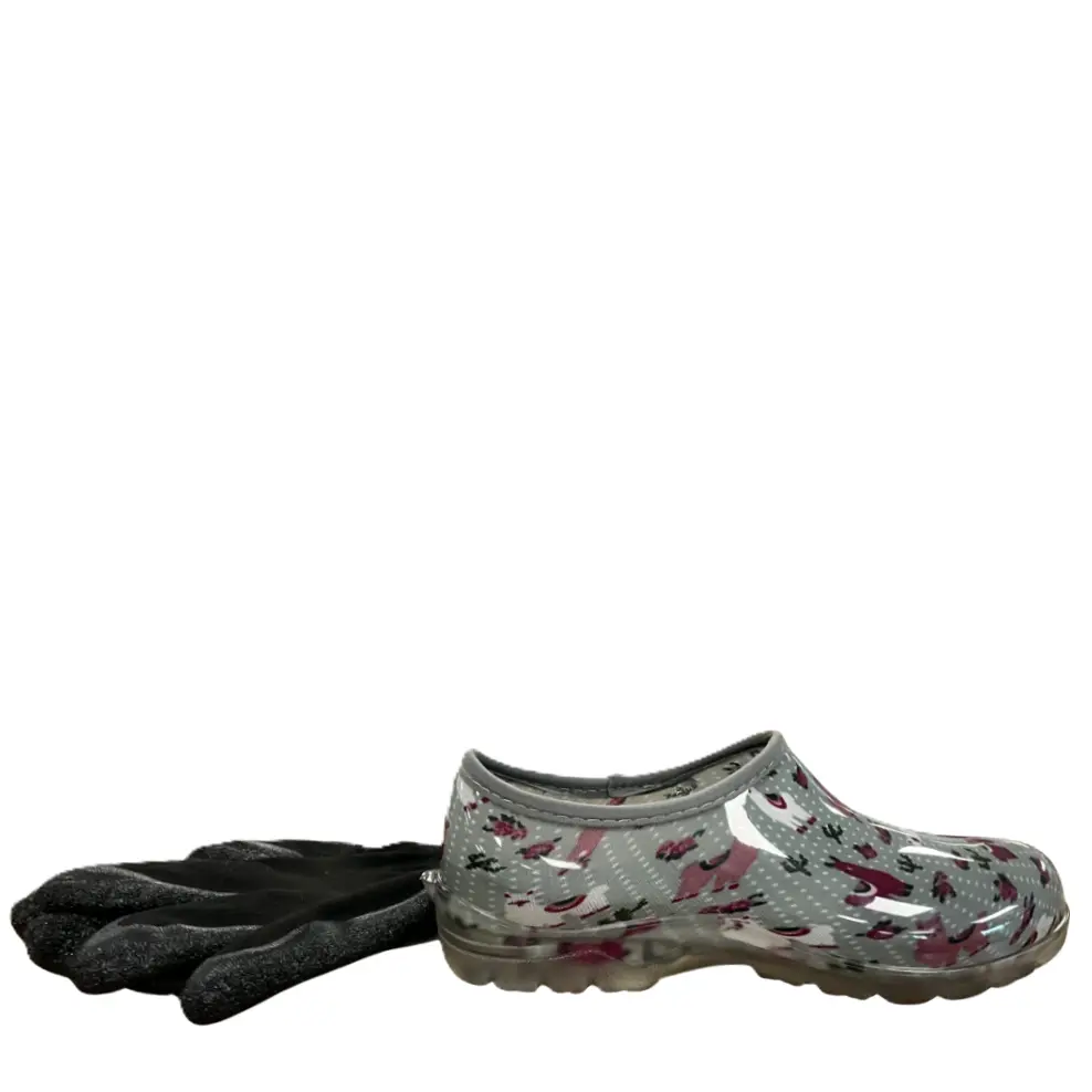 Northside Garden Clog and Glove Gray/Pink