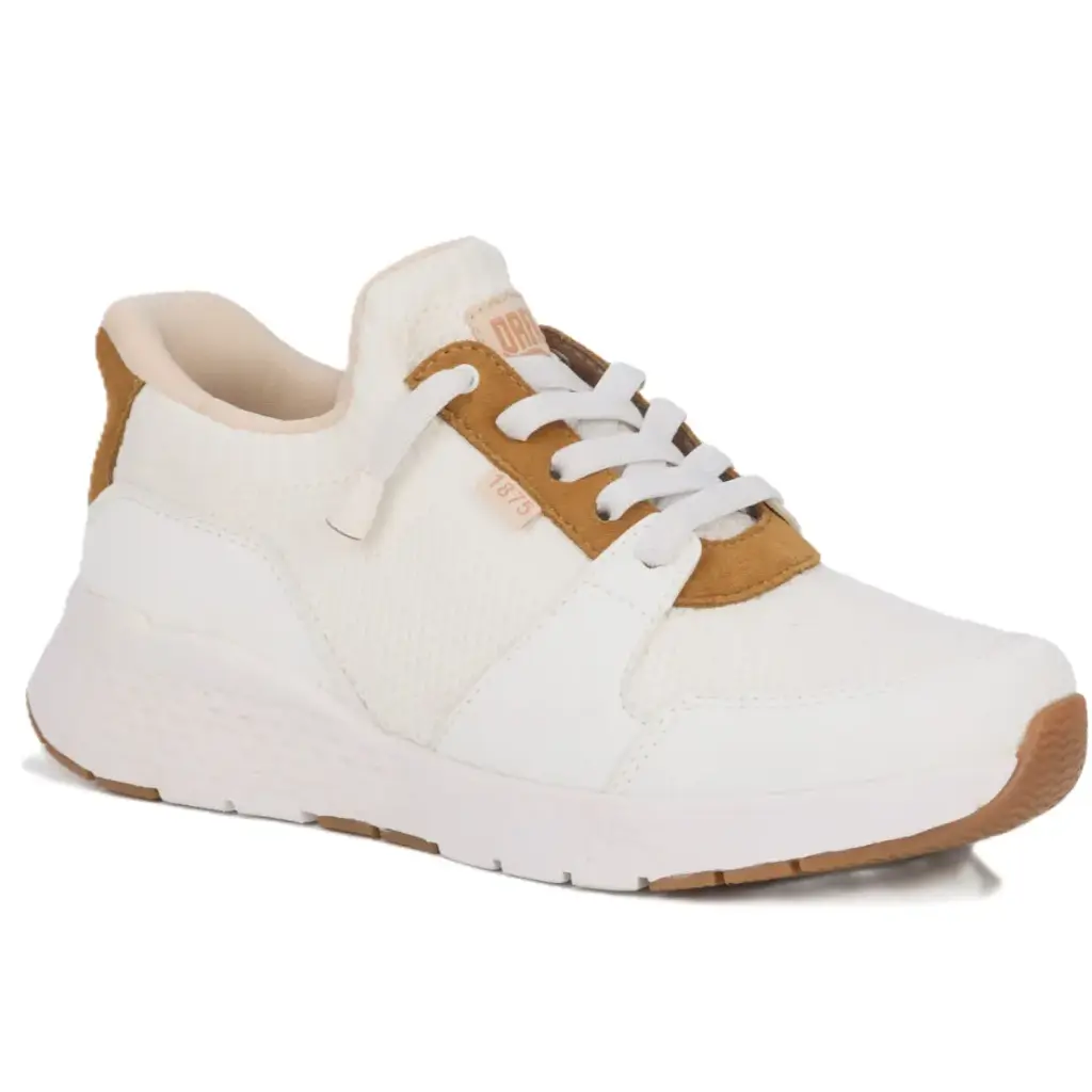 Drew Bobbie White Suede Combo 10837-21 Women's Sneaker