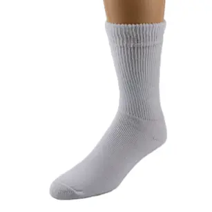 Foundation Diabetic Air Cushion White Wide Calf