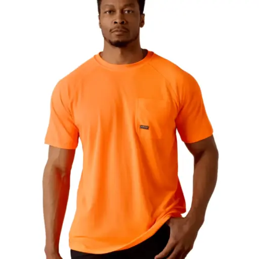 Ariat MNS Rebar Heat Fighter T-Shirt NEON ORANGE 10031040